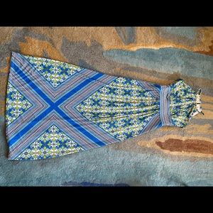 70s style halter maxi